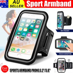 Slim Arm Band Mobile Phone Holder Sport Running Jogging Gym Exercise Bag ArmBand - Picture 1 of 12