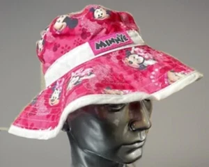Disney Minnie Mouse Bucket Hat Outerwear Fashion Toddler Hot Pink Wide Brim Sun - Picture 1 of 5