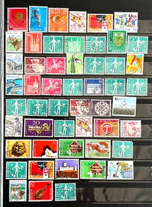 Switzerland Stamps Helvetia - lot of 52 stamps used /16 - Picture 1 of 1