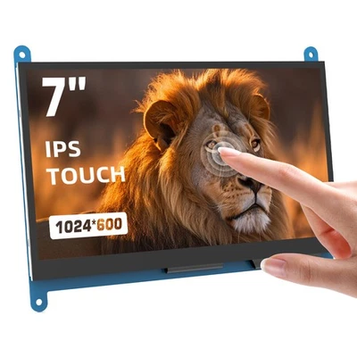 Small 7in IPS LCD Touchscreen HDMI Monitor Gaming PC Display Raspberry Pi Screen - Image 1 of 4
