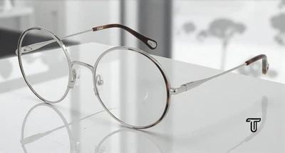 Lente de demostración redonda plateada Havana 53 mm para mujer CHLOE CH0040O 003 Foto 1 de 4