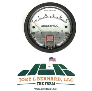 DWYER, 2025, MAGNEHELIC DIFFERENTIAL PRESSURE GAUGE, 0-25" H2O, 15 PSI, NEW - Picture 1 of 13