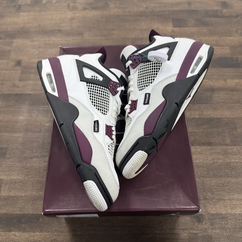 Talla 11.5 - Jordan 4 Retro x Paris Saint-Germain Burdeos 2020 (USADO) Foto 1 de 4