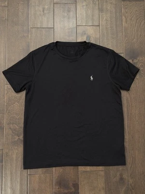 Camisa Polo Ralph Lauren Para Hombre Talla M Negra Cuello Redondo Camiseta Gris Poni Corta Slv Foto 1 de 4