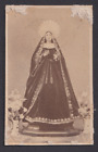 Holy card antique foto albumina Virgin Dolorosa image pieuse santino