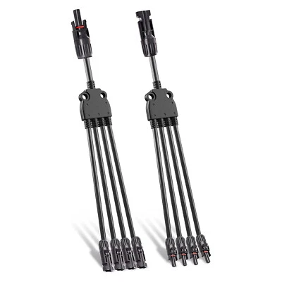 Panel Solar Rama Y Cable Conexión Impermeable Adaptador Conector Extensión EE. UU. Foto 1 de 4