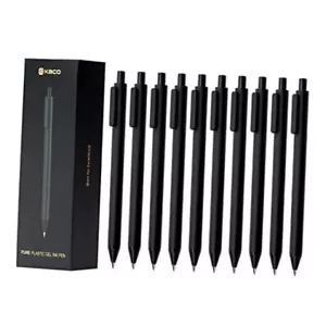 Bolígrafos de gel, punta fina de 0,5 mm, tinta negra 10 unidades, escritura suave de secado rápido, - Imagen 1 de 7