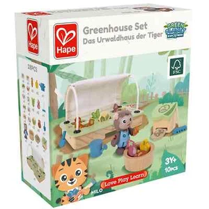 Hape: Organic Greenhouse Set - 10pc Wooden,Ages 3+ New - Picture 1 of 10