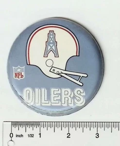 Houston Oilers NFL Team Button Hat Pin Souvenir Vintage 1970’s Earl Campbell - Imagen 1 de 2