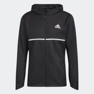 Adidas Own the Run Lightweight Training Jacket W/ Black Hoodie Size Medium - Picture 1 of 5