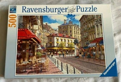 Ravensburger 500 Piece Puzzle Quaint Shops Boutiques Paris France  - Image 1 of 2