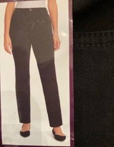 Gloria Vanderbilt Jeans Damen 16 kurz schwarz Amanda Tapered Leg Stretch - Bild 1 von 2