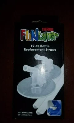 Nuevo paquete de 2 pajitas de repuesto termo para botella funtainer de 12 oz modelo f401 Foto 1 de 2