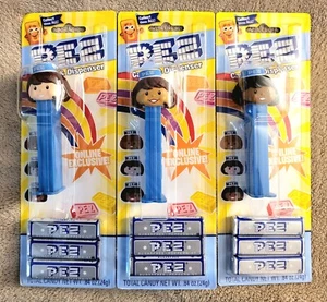 PEZ Presenter Girls Dispensers 2025 Tan, Dark & White New on Card Set of 3 - Picture 1 of 2
