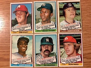 Tarjetas de béisbol intercambiadas Topps 1976 completan tu conjunto que elijas de la lista 27T-649T - Imagen 1 de 2