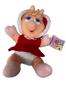 VINTAGE Collect 1987 Henson Baby Miss Piggy Plush Muppet 10" Red Hood W/Bent Tag - Picture 1 of 2