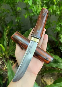 Custom Aikuchi Japanese Samurai knife 5.5” Bearing steel forged, Rosewood & pod - Picture 1 of 19