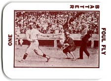 1913 The National Game Baseball (WG5) Reprint Batter Fly Out