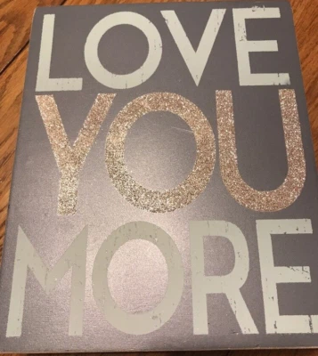 Love You More Gray Box Sign Vintage Rustic Style Home Decoration 31349 Grey New - Image 1 of 4