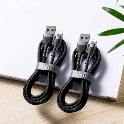 2X USB A to iPhone Charging Cable Fast Charger for iPhone 14 13 12 11 Pro Max XR - Image 1 of 4