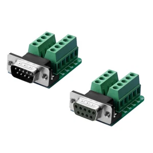 DB9 Male and DB9 Female D-SUB Adapter Plate Connector RS232 Serial Terminal Sign - Picture 1 of 4