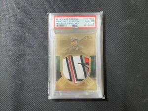 Giancarlo Stanton 2018 Topps Tier One /10 Prodigious Patch PSA 8 #PP-GS - Picture 1 of 2