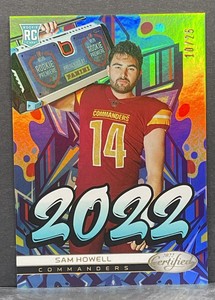 2022 Certified Football Graffiti RC Sam Howell GOLD /25 ROOKIE Commanders