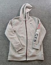 Vintage Tommy Hilfiger Hoodie Youth Size Large 16-18 Gray Grey Full Zip