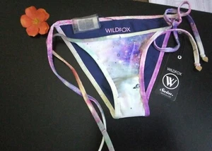 Wildfox Size xs Flying Saucer Gold Hearts Bikini Swim Bottoms nwt - Picture 1 of 5