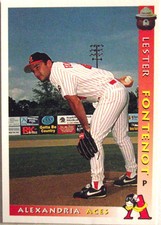 1996 Alexandria Aces Lester Fontenot Fire Prevention Trading Card