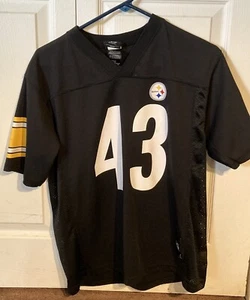 NFL Pittsburgh Steelers #43 Polamalu Trikot Jungen Größe Large 14-16 schwarz - Bild 1 von 4
