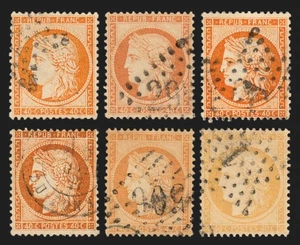 n°38, en 6 nuances de couleurs, Cérès Siège de Paris, 40c orange - TB - Bild 1 von 2
