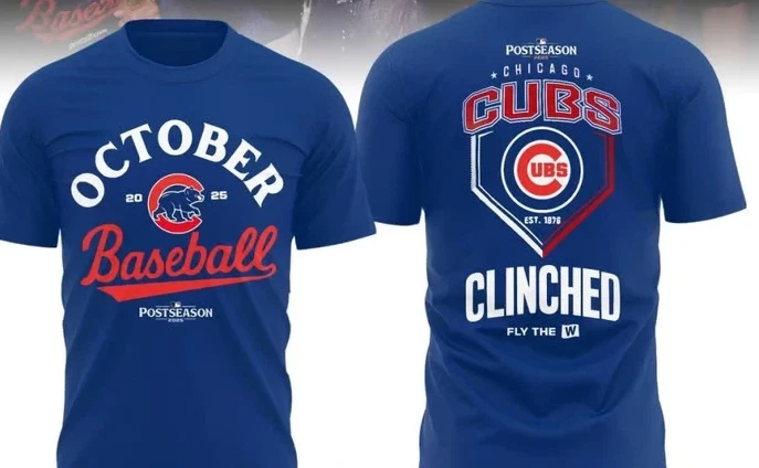 Новая рубашка Cubs октябрь 2025 постсезонный королевский цвет 2 стороны VK01372 - Изображение 1 из 1