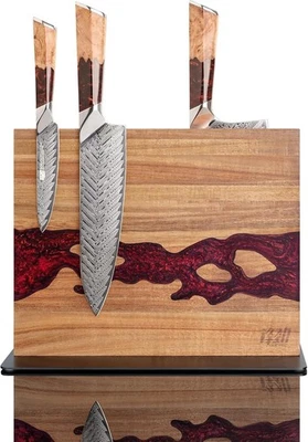 Double-Sided Knife Holder with Strong Magnetic Kitchen Storage   - Image 1 of 4
