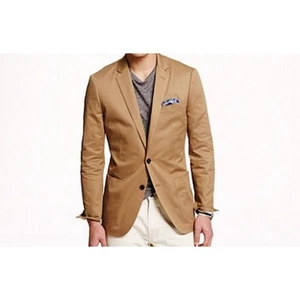 J.Crew Ludlow Crespi Slim Fit Anzug Sakko Gewebt Italienische Chino Herren Gr. 36 S - Bild 1 von 8