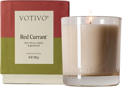 红醋栗10盎司豪华大豆蜡烛玻璃罐-持久香味 — 第 1/4 张图片