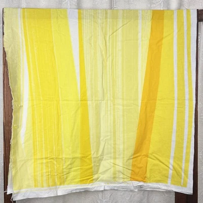 Marimekko Matkalla Maale yellow stripe 100% cotton fabric end of bolt Scandi - Image 1 of 4