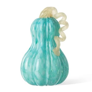 Fall Glass Pumpkin Decor Hand Blown Glass Pumpkin Table Top Home Decor for Fa... - Picture 1 of 7