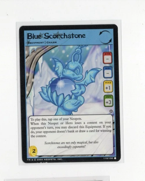 Neopets TCG Hannah and the Ice Caves - Blue Scorchstone 110/150 - Wizards 2004 - Image 1 of 1