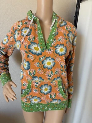 vtg Lucky Brand flower power floral pullover hoodie M Y2K - Image 1 of 4