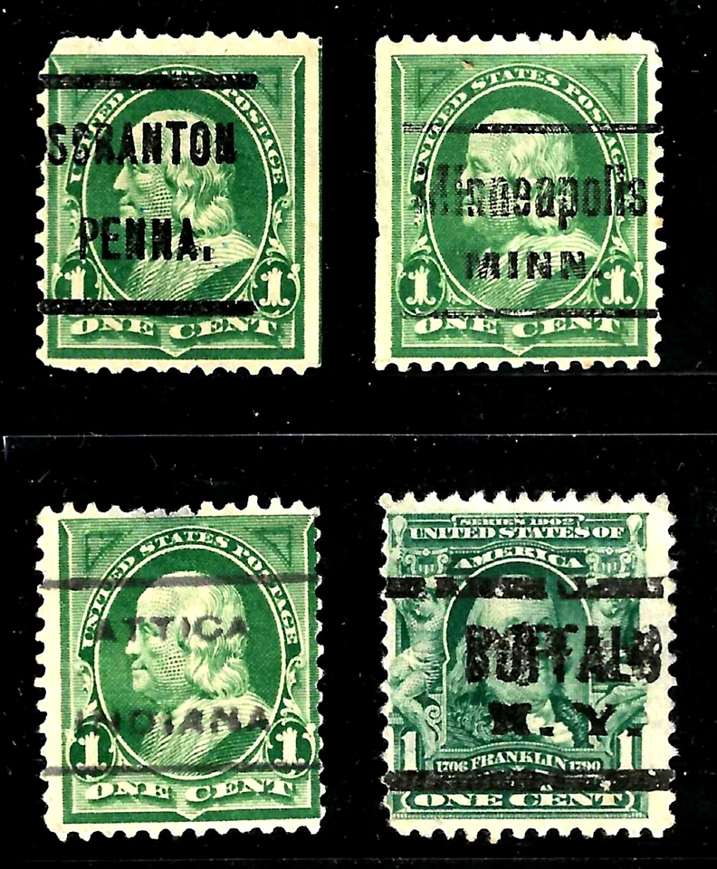 Sc #279 300 MINN PENNA NY INDIANA Precancels 1 Cent Bureaus 1894-1901 US 71B11 - Image 1 of 3