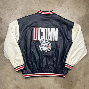 Steve & Barrys UConn Huskies College Jacke Herren Large Connecticut Wolle Letterman - Bild 1 von 8