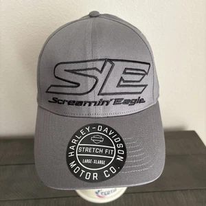 Harley Davidson Screamin Eagle King Of The Baggers Gray Hat Cap Fitted Size L/XL - Picture 1 of 7