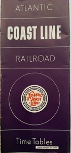 Horario ferroviario Atlantic Coast Line - octubre 1957 - Imagen 1 de 2