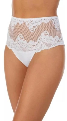 Tanga Le Mystere para mujer de encaje Allure cintura alta en blanco talla XL  Foto 1 de 4