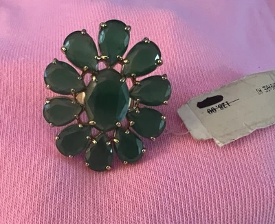 Anillo Kate Spade Talla 7 con Piedras Verdes - Nuevo con Etiquetas Foto 1 de 4