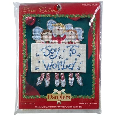True Colors JOY TO THE WORLD - COLGANTES Kit Punto de Cruz Navidad Ángeles NUEVO Foto 1 de 3