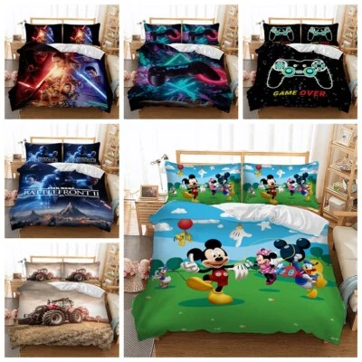 WONGS BEDDING Soft Duvet Quilt Cover Bedding Set Single Double King Size with Pillow Cases UK