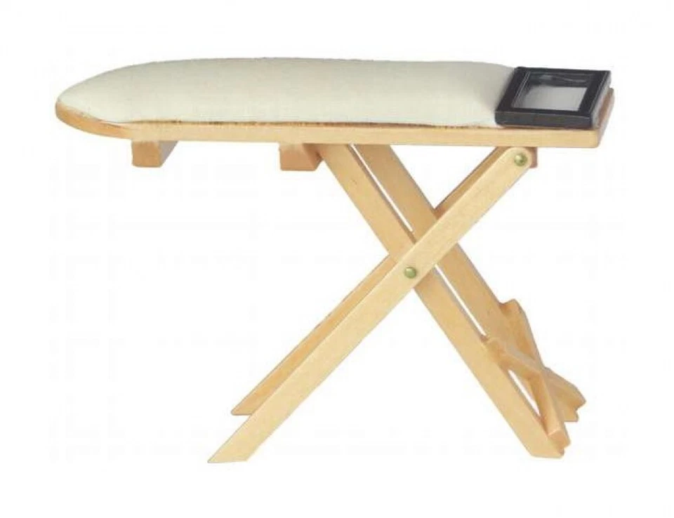 Puppenstube Miniatur - Bügelbrett 10,5cm x 7,5cm Holz natur - Bild 1 von 1