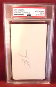PHIL GARNER 1973-88 3X ALL-STAR HAND SIGNED INDEX CARD SLABBED AUTHENTIC PSA/DNA - Picture 1 of 1